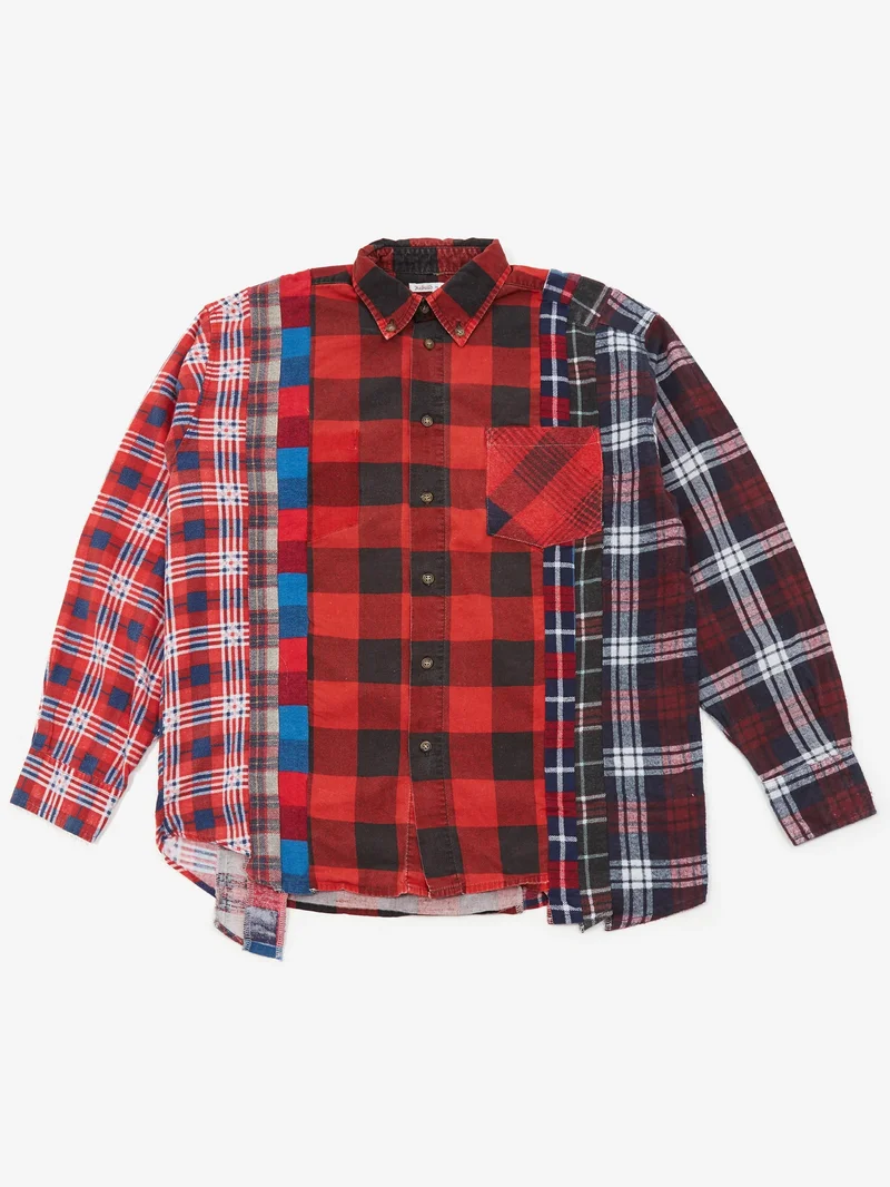 Image of Needles Rebuild 7 Cuts Flannel Shirt - Assorted Sale 1
