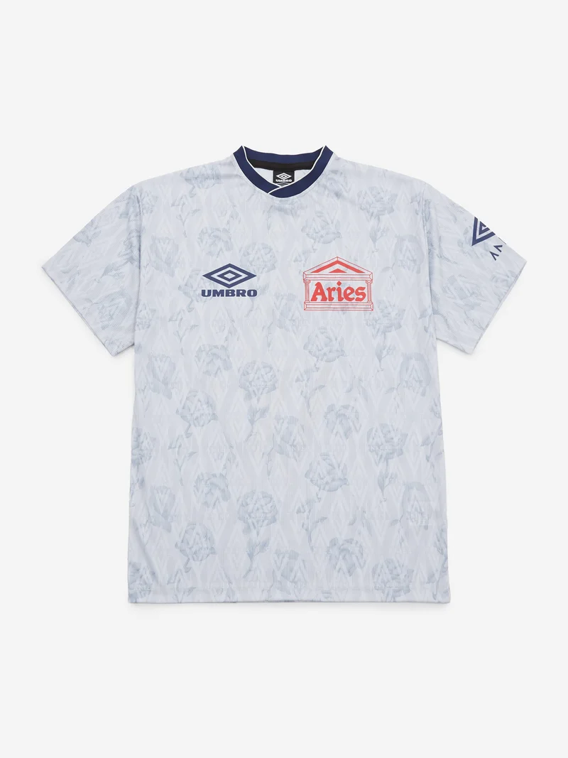 Image of Aries x Umbro White Roses SS Football Jersey - White