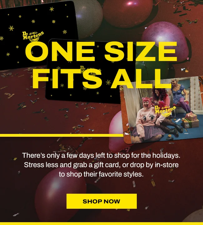 One Size Fits All. SHOP GIFT CARDS