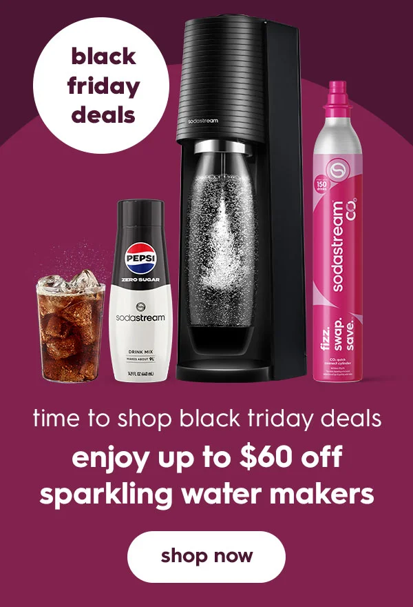 UP to $60 off Sparkling Water Makers