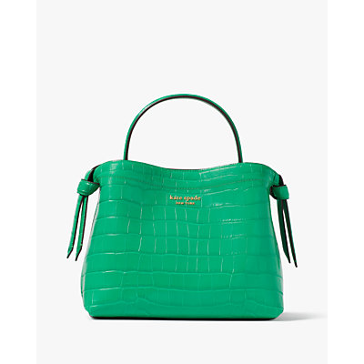 Knott Croc-embossed Medium Top-handle Bag