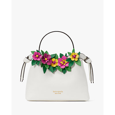Knott Floral Applique Medium Top-handle Bag