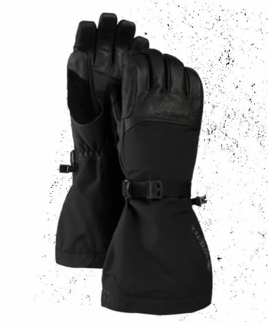Studio shot of the Burton [ak]® Expedition GORE-TEX Gloves in black on a white background