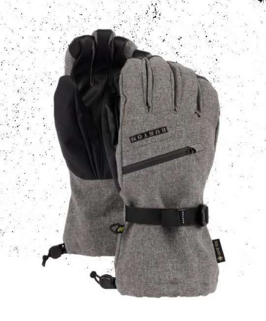 Studio shot of the Men's Burton GORE-TEX Gloves in gray on a white background