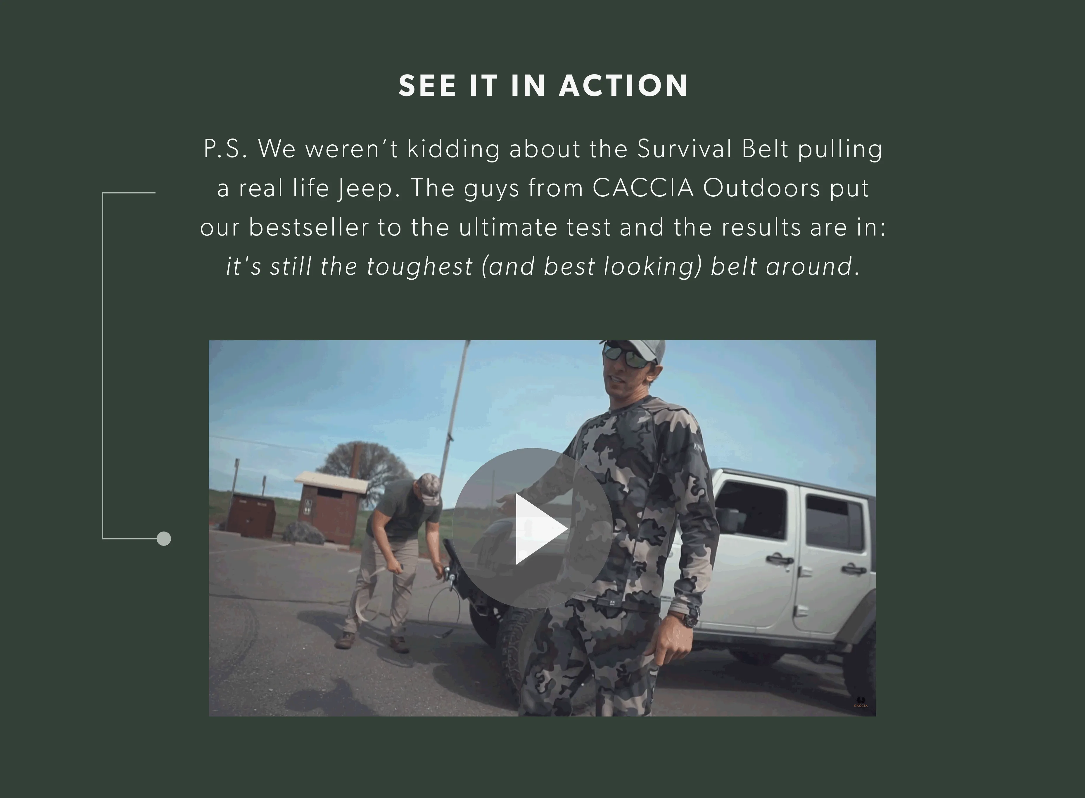 Survival Belt Pulls A Jeep!