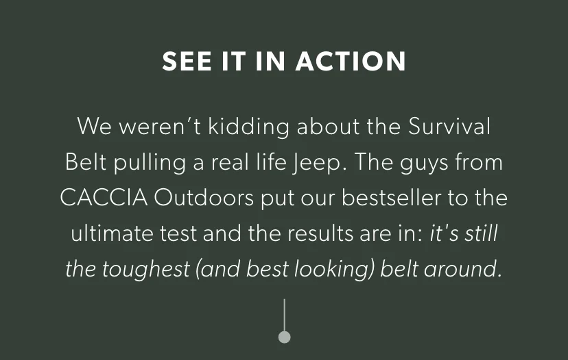 Survival Belt Pulls A Jeep! Survival Belt Pulls A Jeep!