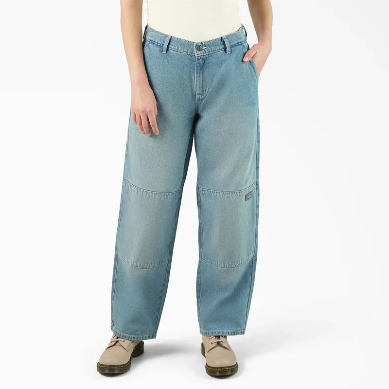 Women’s Loose Fit Double Knee Jeans