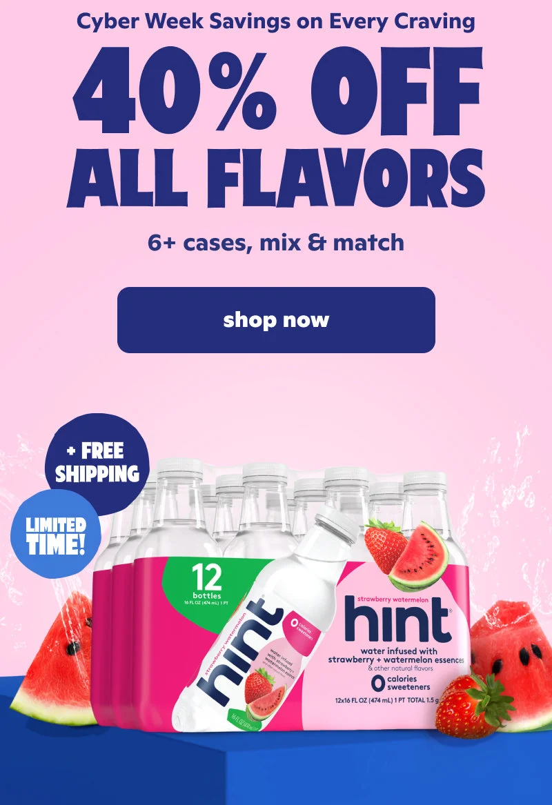 cyber week 40% off sitewide sale