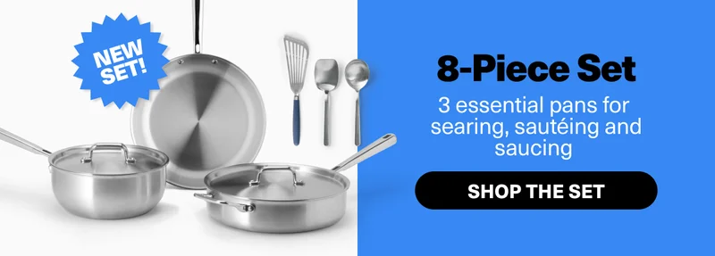 3 essential pans for  searing, sautéing and saucing