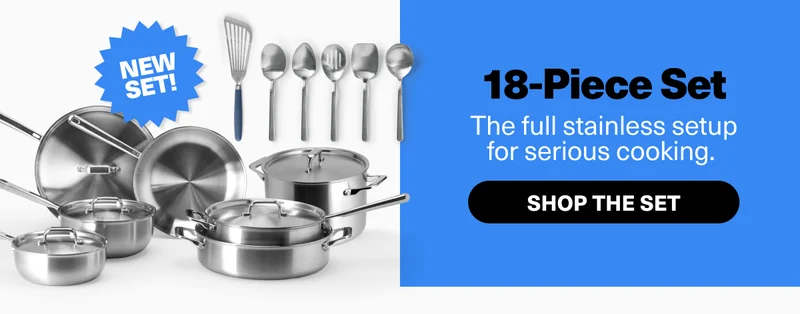 The full stainless setup for serious cooking.