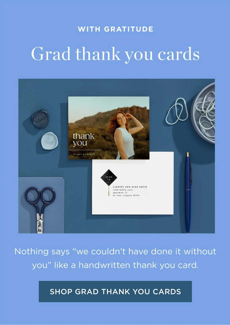 Shop Grad Thank You Cards