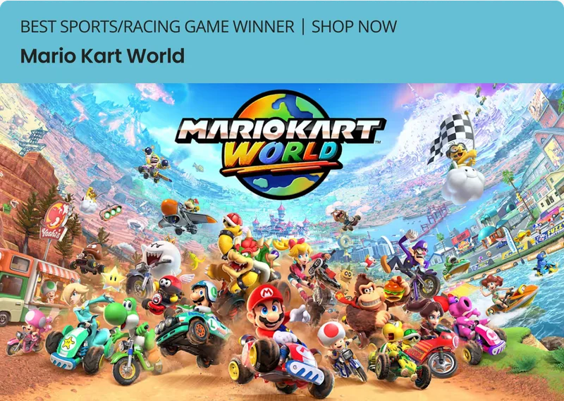 BEST SPORTS/RACING GAME WINNER | SHOP NOW | Mario Kart World