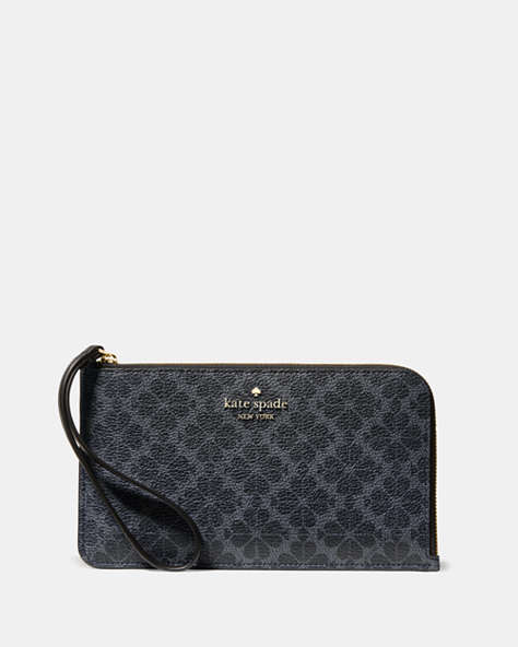 Lucy Spade Flower Medium L-Zip Wristlet