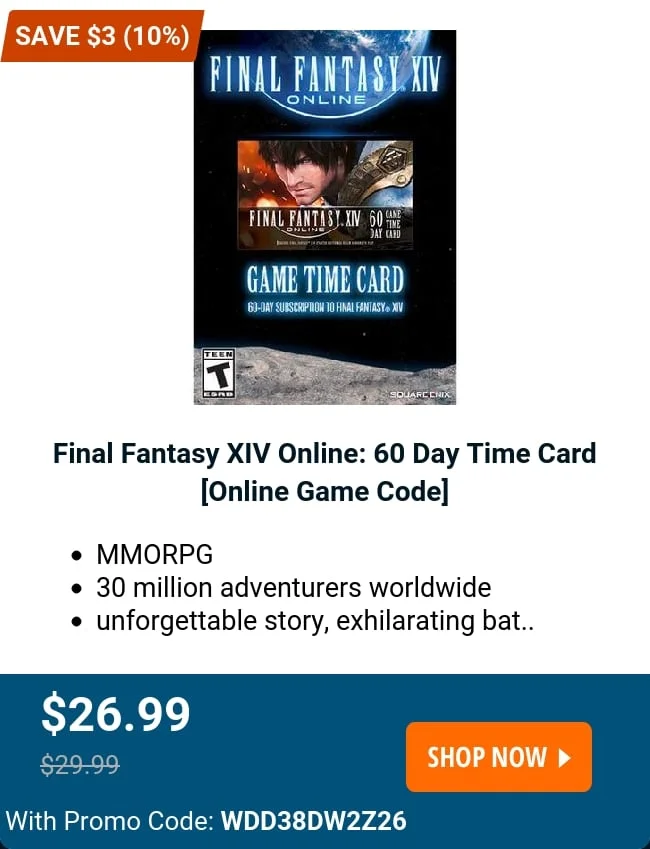 Final Fantasy XIV Online: 60 Day Time Card [Online Game Code]