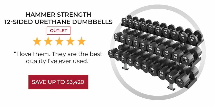 30% OFF | Hammer Strength 12-Sided Urethane Dumbbells [OUTLET]