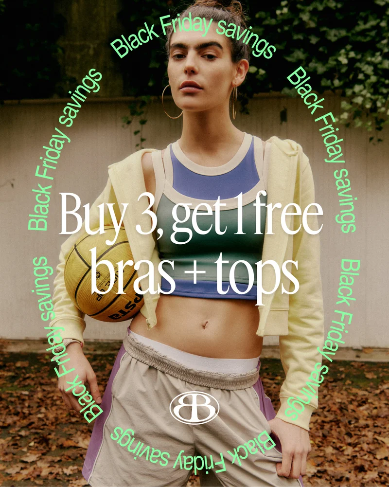 Buy 3, get 1 free bras + tops