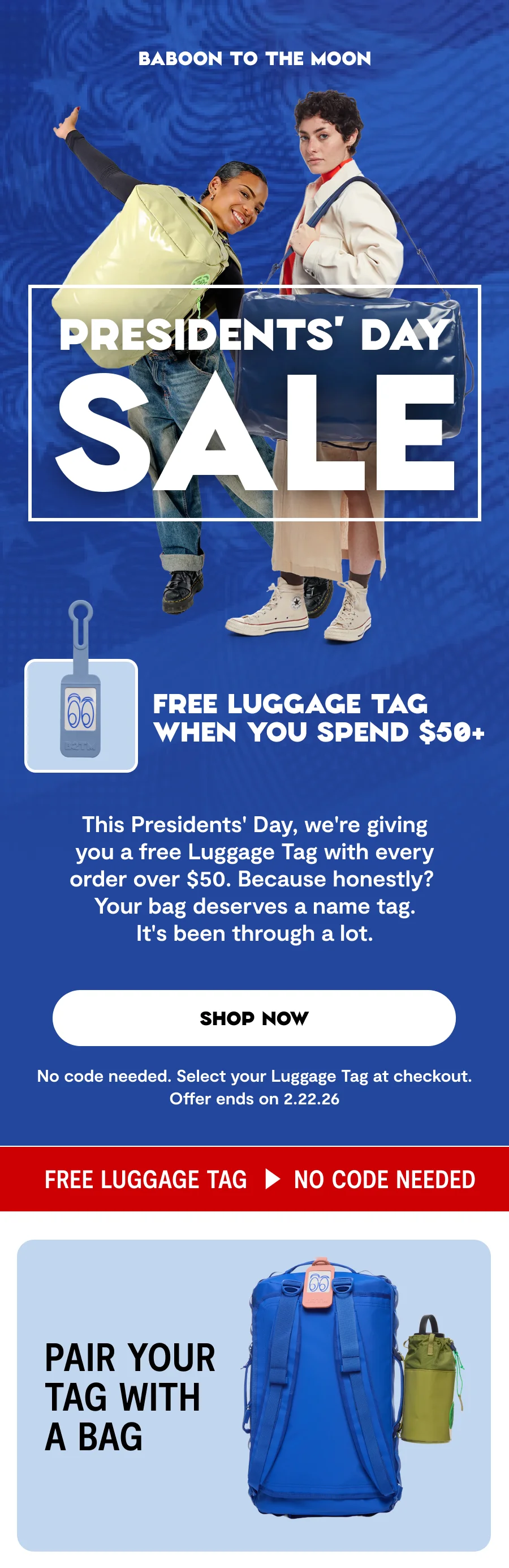 Presidents' Day Sale