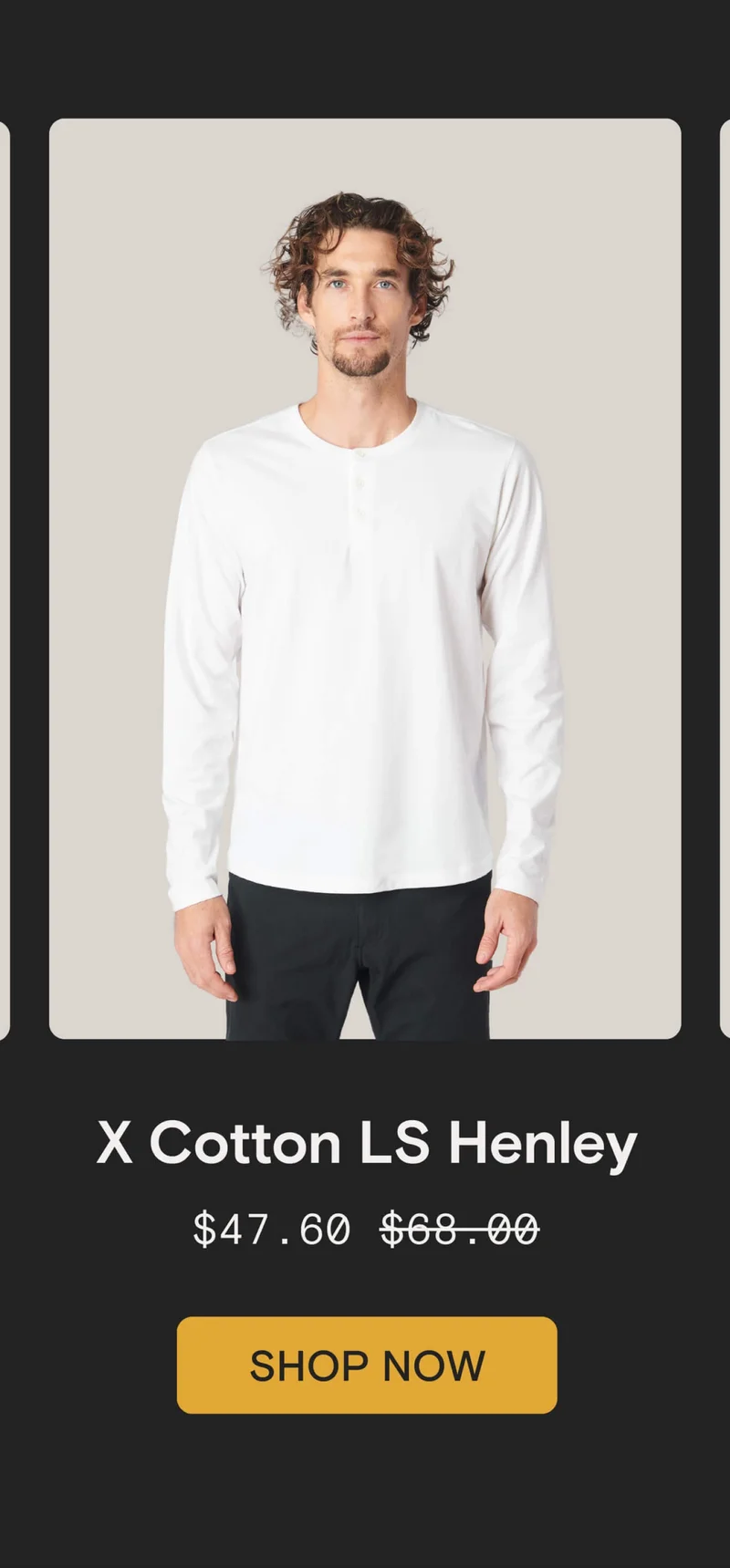 X Cotton Long Sleeve Henley