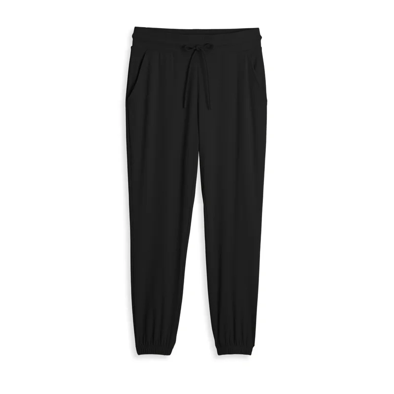 Image of Bamboo Rib Drawstring Jogger - Black
