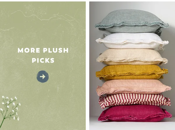 pillows. more plush picks.