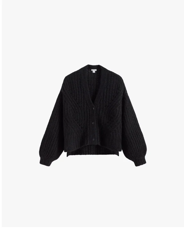 Alpaca Wool Cropped Cardigan