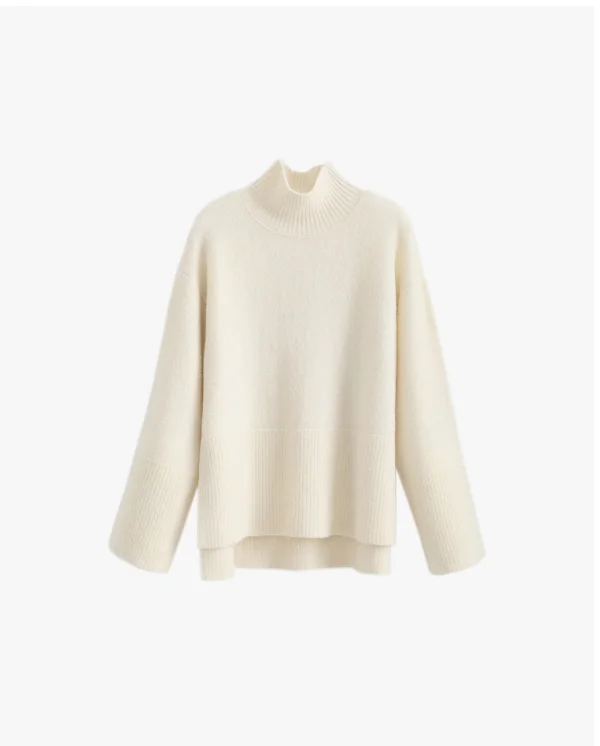 Alpaca Wool Relaxed Turtleneck Sweater
