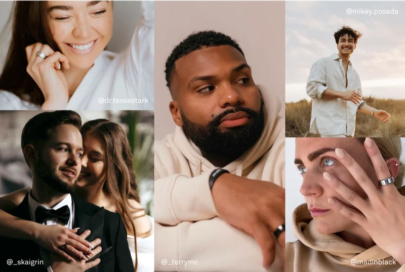 Picture showing various members of the Oura community