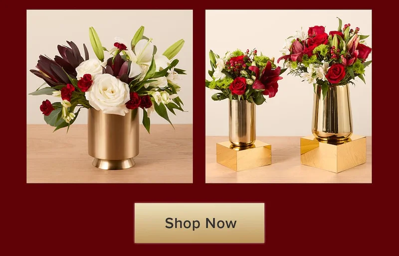 Featuring flowers from The Sleigh My Name Centerpiece Box & The Rudolph Centerpiece Box. Shop Centerpiece Boxes.