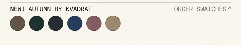New for Sink Down: Autumn by Kvadrat. Order Swatches.