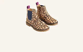 Leather Chelsea Boots - Leopard