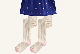 Ribbed Tights Oatmeal
