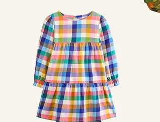 Tiered Twirly Dress - Multigingham