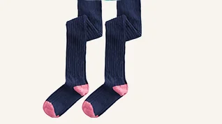 Ribbed Tights - French Navy