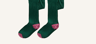 Ribbed Tights - Jewel Green