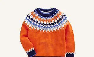 Fair Isle Sweater - Terracotta Orange
