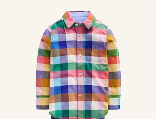 Checked Cosy Cotton Shirt - Multi Gingham