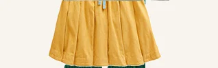 Pull-On Twirly Pleated Skirt - Canary Yellow Cord