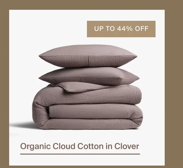 Organic Cloud Cotton Duvet Cover Set in Clover