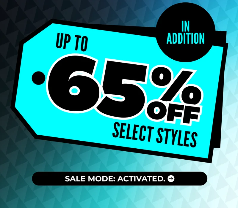 UP TO 65% OFF SELECT STYLES