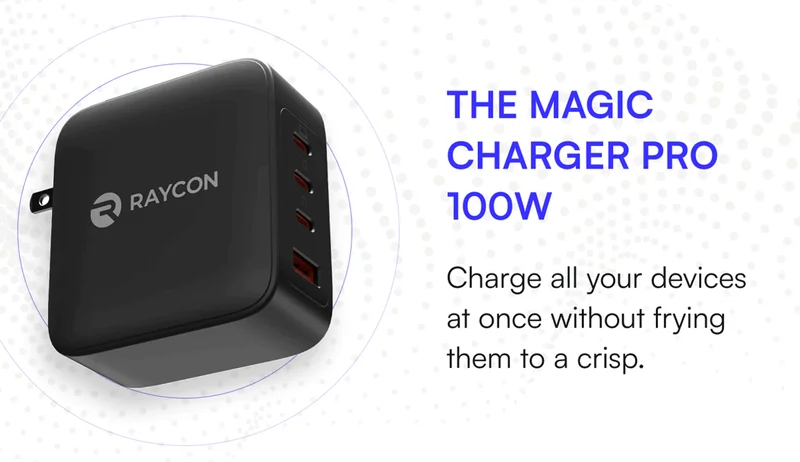 THE MAGIC CHARGER PRO 100W: Charge all your devices at once without frying them to a crisp.