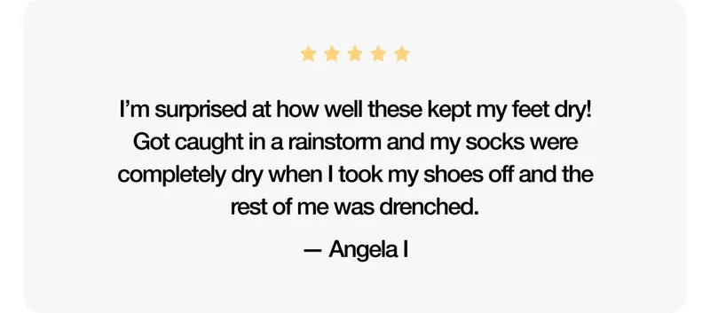 5 star review for Vessi.