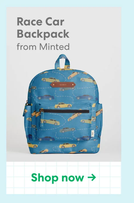 Race Car Backpack