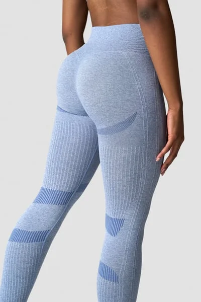 Image of Soft Seamless Tights Wmn Metal Blue Melange