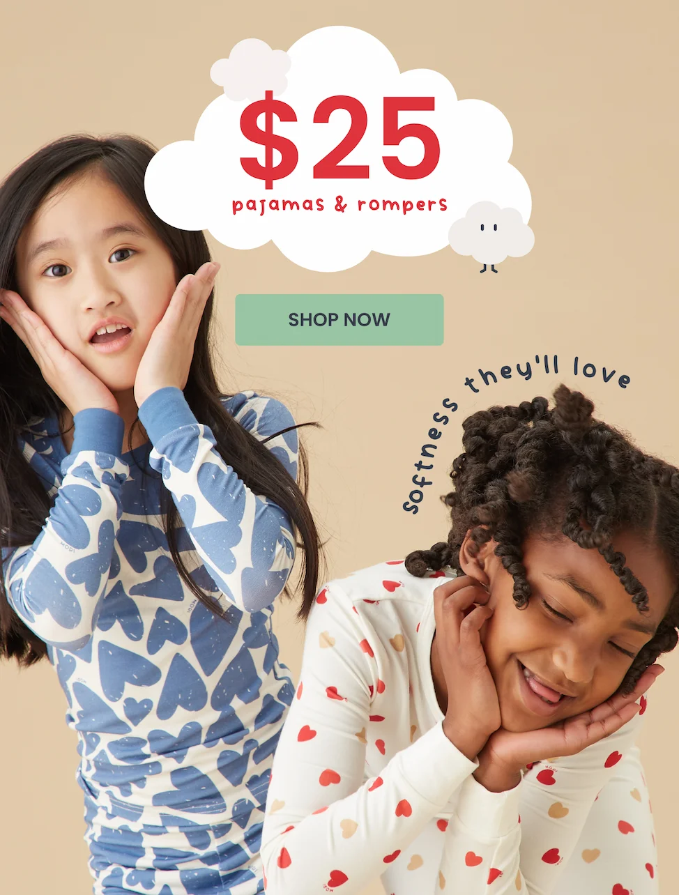 $25 pajamas & rompers