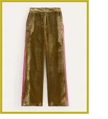 Westbourne Velvet Pants - Khaki