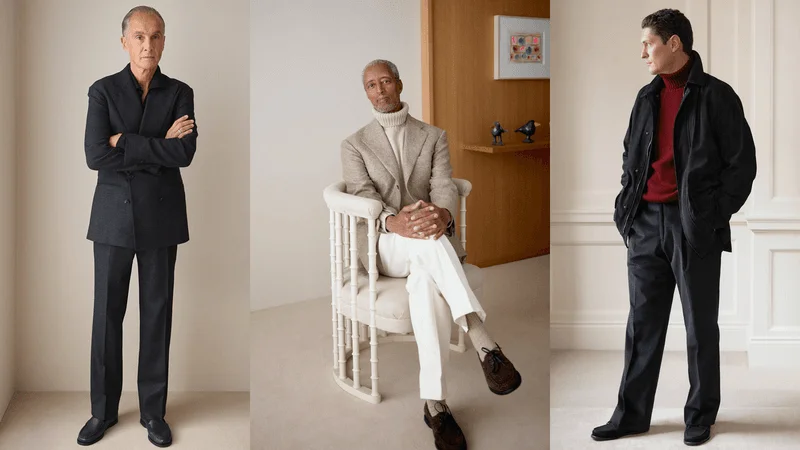 Three models from the Saman Amel fall 2025 lookbook. Three models from the Saman Amel fall 2025 lookbook.