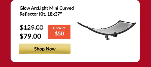 Glow ArcLight Mini Curved Reflector Kit, 18x37