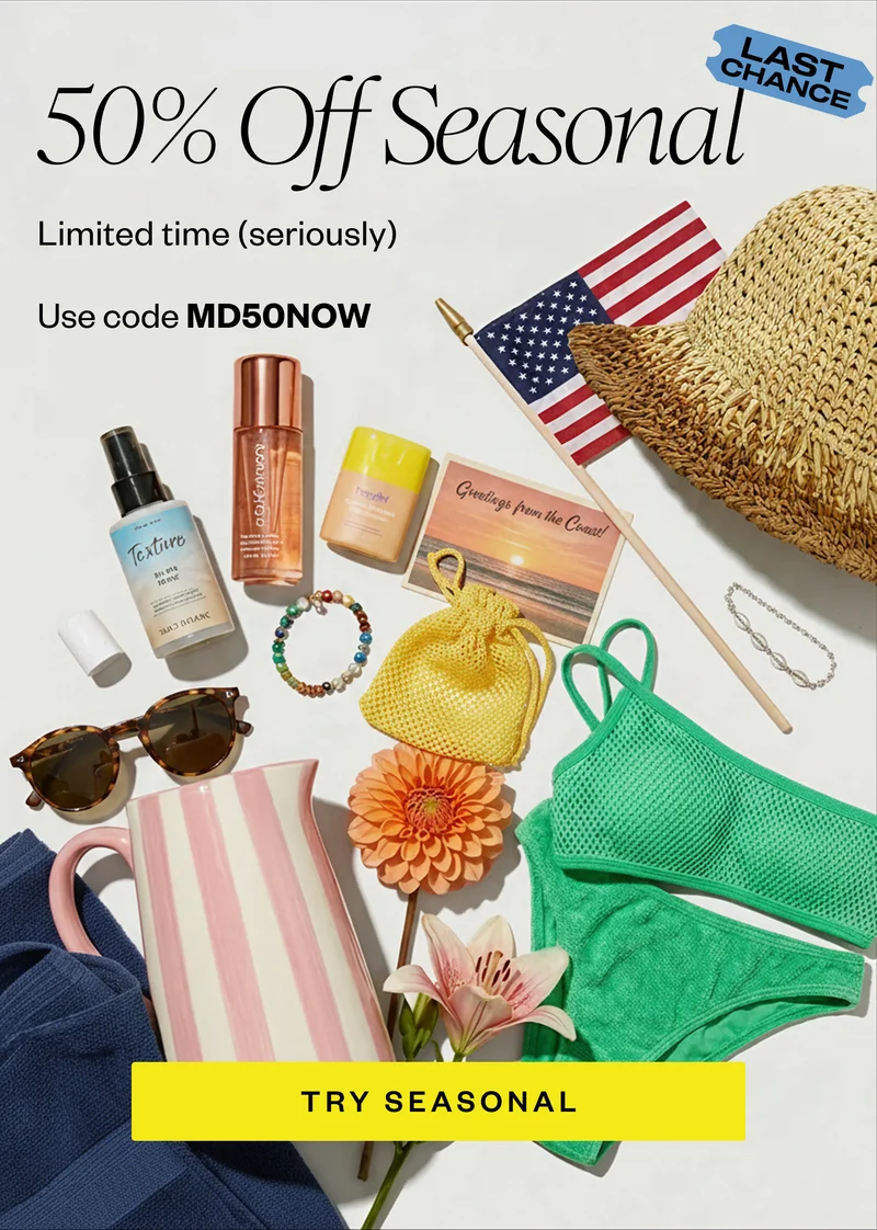 50% Off Seasonal | Limited time (seriously)  | Use code MD50NOW | TRY SEASONAL