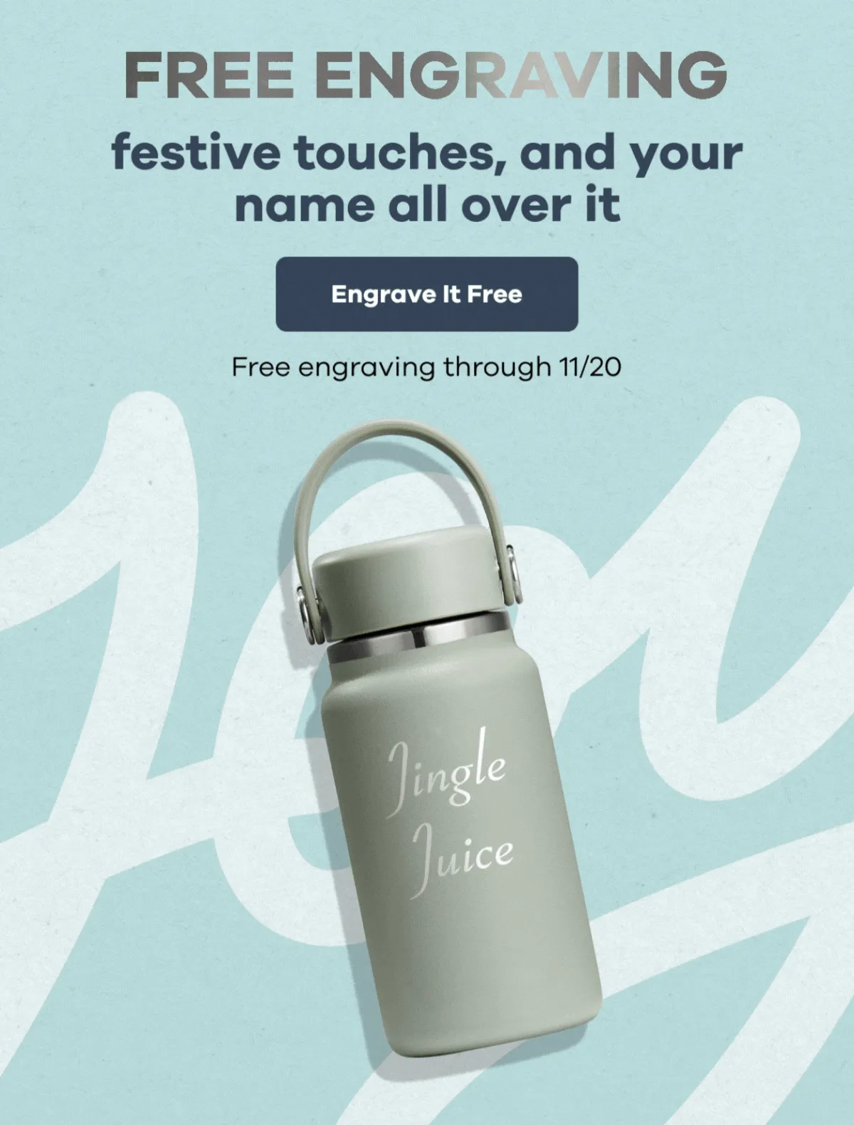 FREE ENGRAVING festive touches, and your name all over it. Free engraving through 11/20 | Engrave It Free