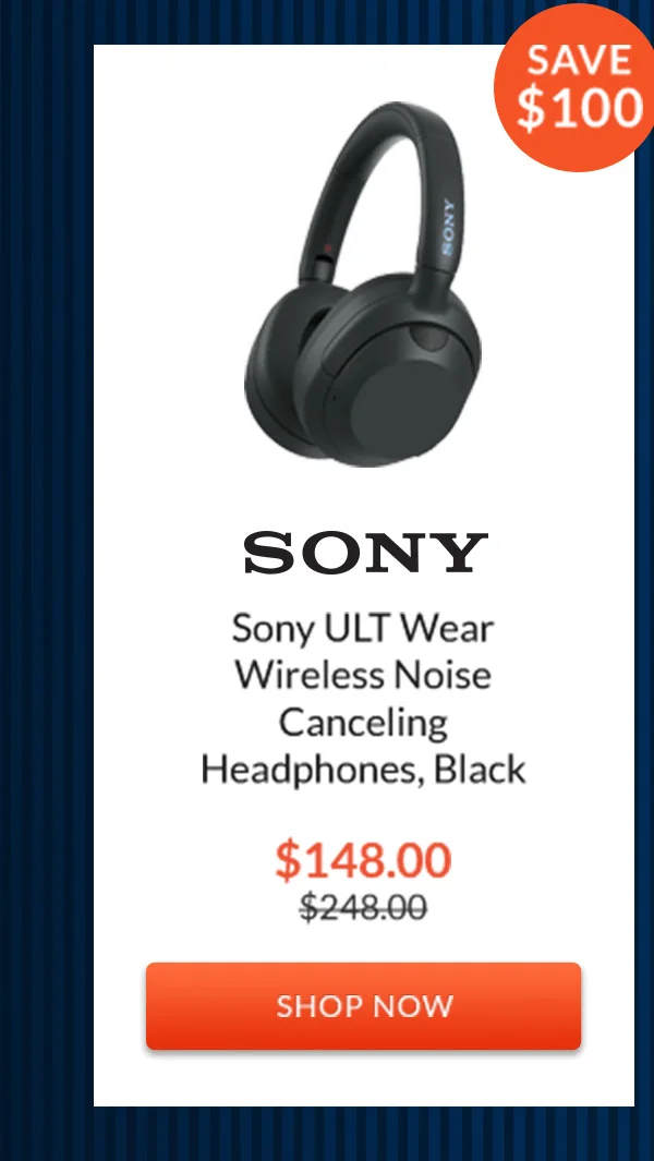 Sony ULT Wear Wireless Noise Canceling Headphones, Black